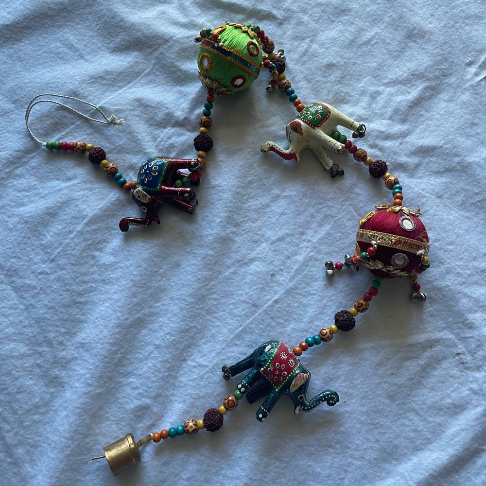 Garland made with Baby Elephant, Balls & Beads